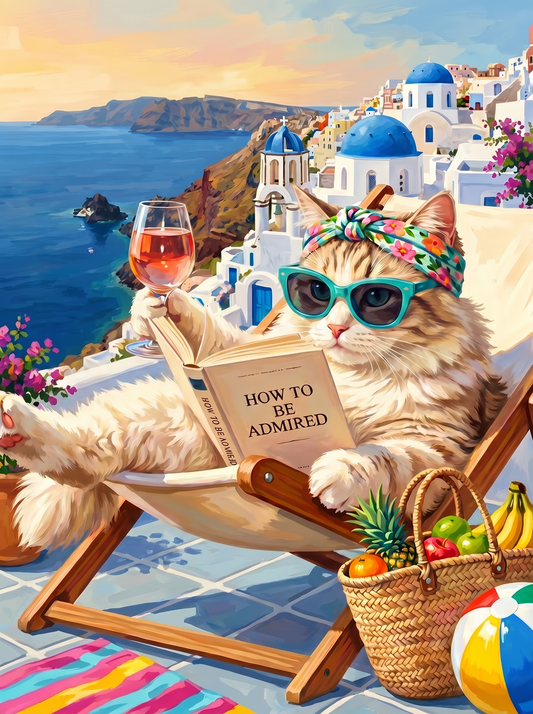 Santorini Cat Vacation (80 Colours)