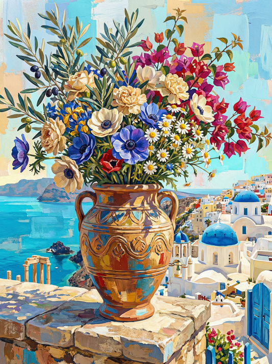 Santorini Seaside Bouquet (80 Colours)