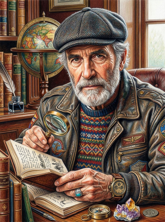 Scholar With Magnifying Glass (80 Colours)