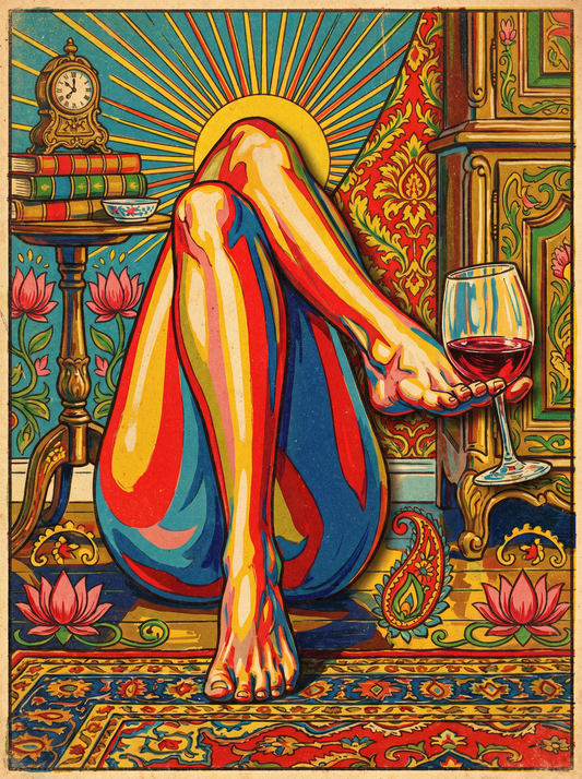 Seated Woman Wine (80 Colours)