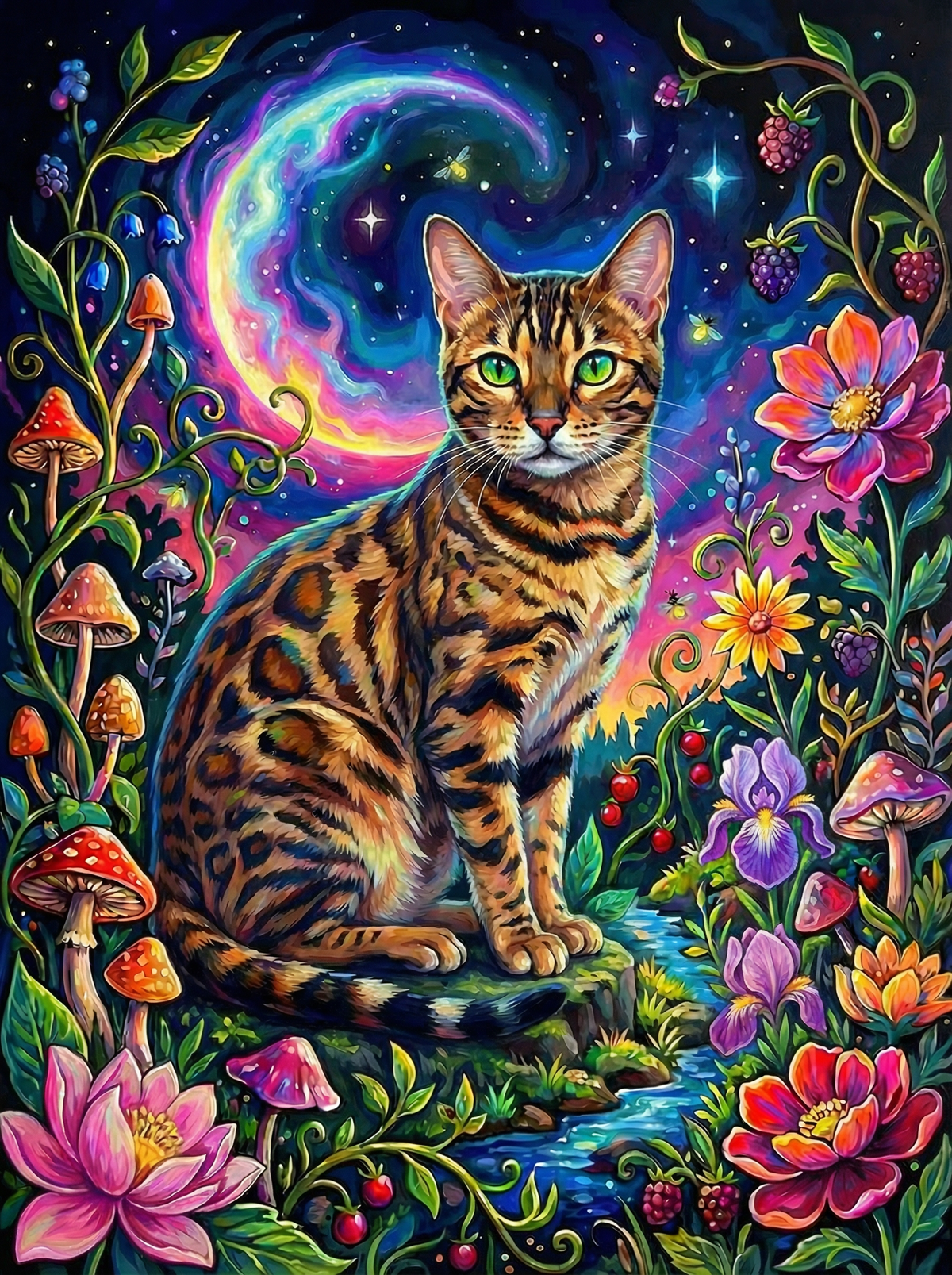 Siamese Cat Cosmic Garden (80 Colours)