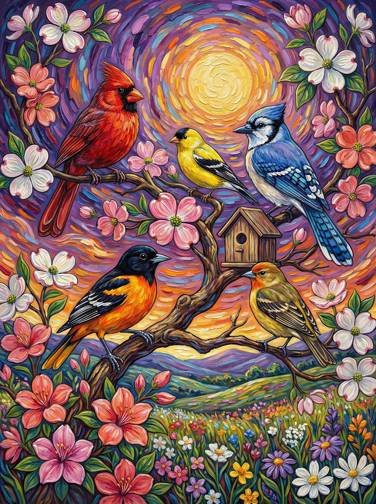 Songbirds And Blossoms (120 Colours)