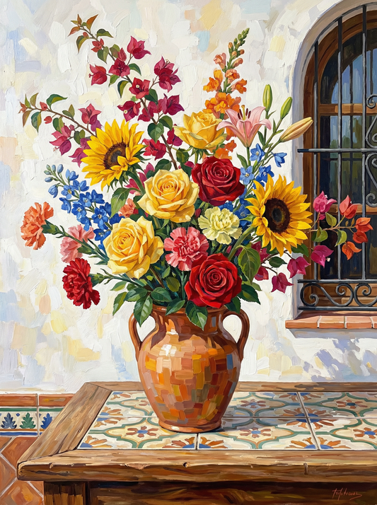 Spanish Courtyard Arrangement (80 Colours)
