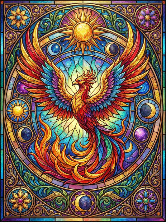 Stained Glass Phoenix (80 Colours)