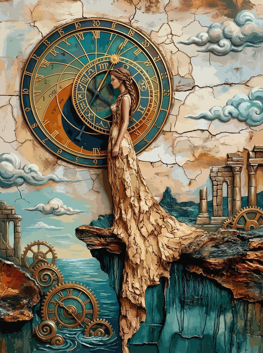Steampunk Clock Woman (120 Colours)