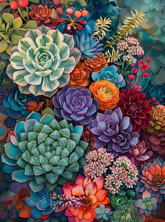 Succulent Garden Abundance (80 Colours)