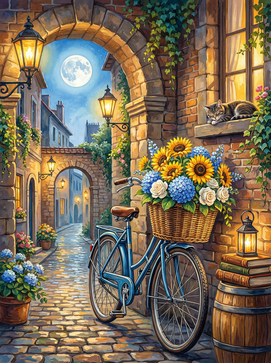 Moonlit Bicycle Alley (80 Colours)