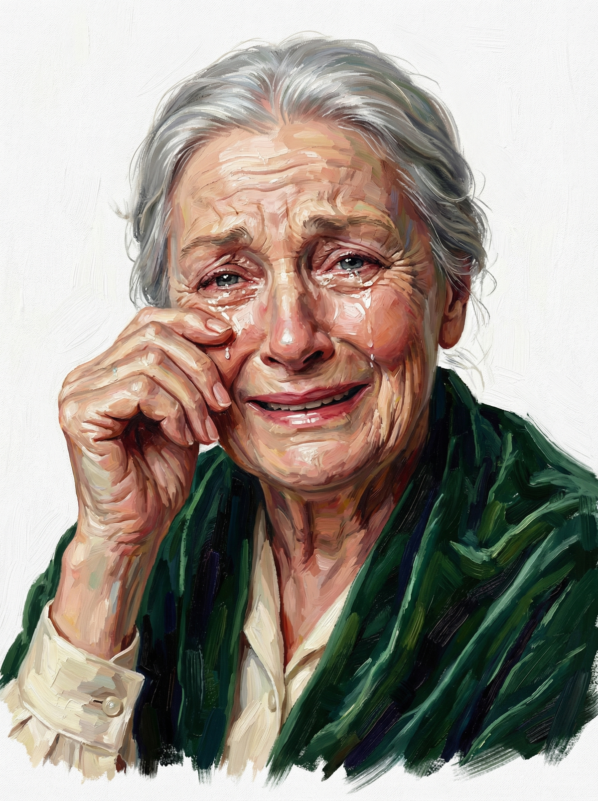 Thoughtful Elder Portrait (120 Colours)
