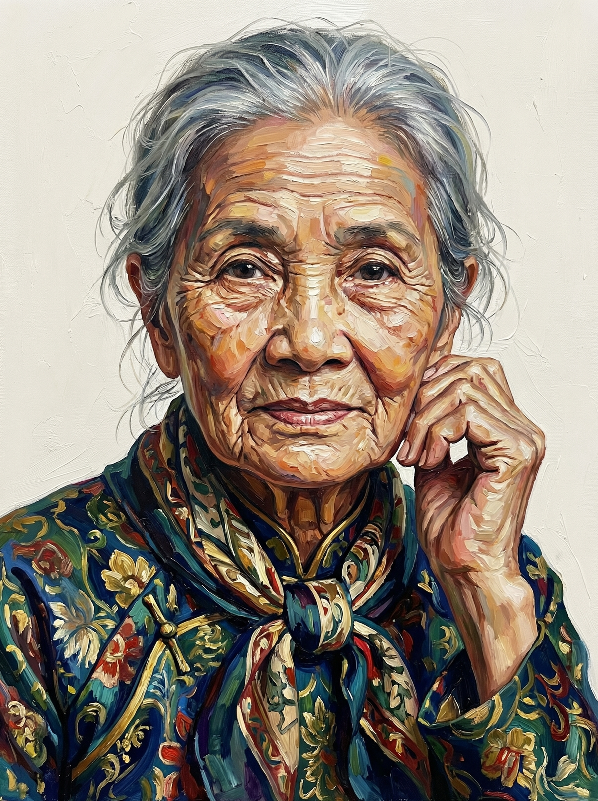 Thoughtful Senior Woman (120 Colours)