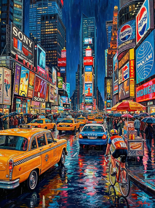 Times Square Rainy Night (80 Colours)