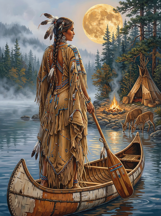Tribal Woman Moonlight Camp (120 Colours)