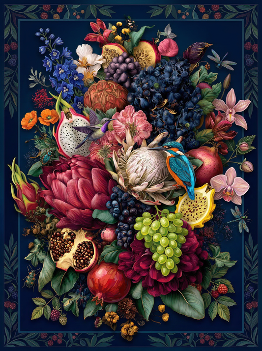 Tropical Fruit Kingfisher Art (80 Colours)