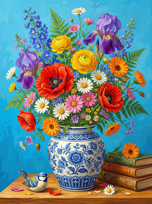 Turkish Blue Poppy Garden (80 Colours)