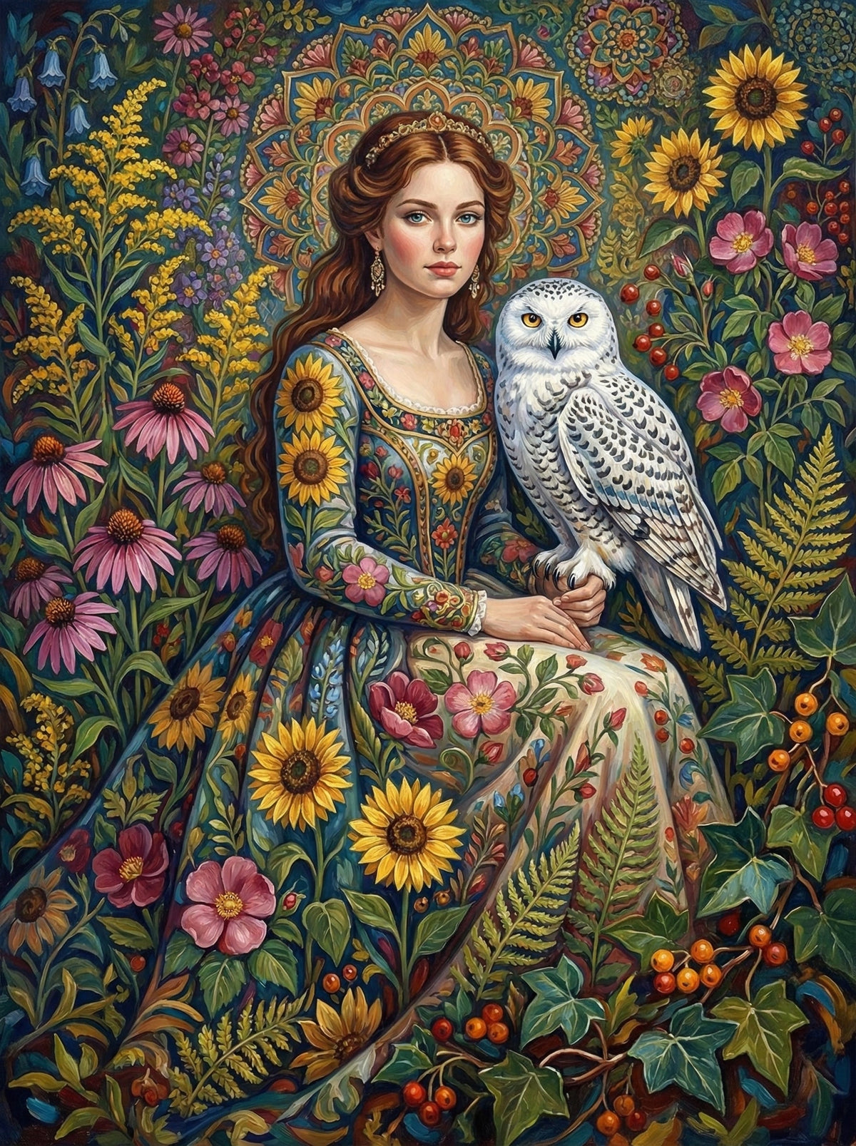 Victorian Woman Forest Owl (120 Colours)