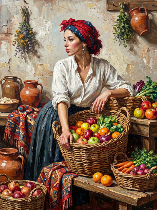 Village Harvest Woman (80 Colours)