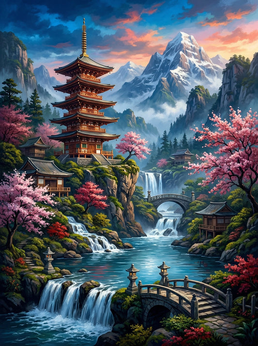 Waterfall Pagoda Valley (80 Colours)