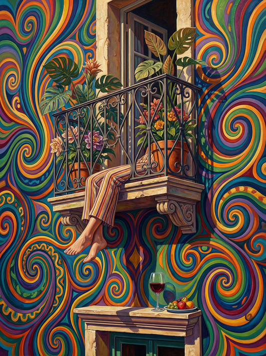 Wavy Window Seated Figure (80 Colours)