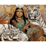 Beauty And Animal Diy Paint By Numbers Kits ZXQ908 - NEEDLEWORK KITS