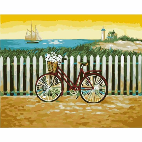 Bicycle Diy Paint By Numbers Kits WM-936 ZXB602-26 - NEEDLEWORK KITS