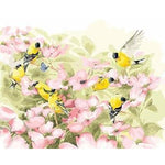 Bird In Flower Diy Paint By Numbers Kits PBN90133 - NEEDLEWORK KITS