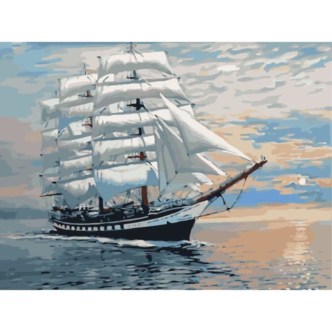 Boat Diy Paint By Numbers Kits SY-4050-002 - NEEDLEWORK KITS