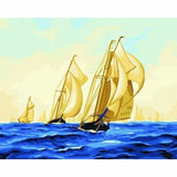 Boat Diy Paint By Numbers Kits ZXB288-16 - NEEDLEWORK KITS