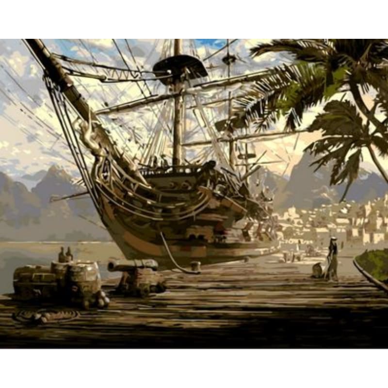 Boat Diy Paint By Numbers Kits ZXQ547 - NEEDLEWORK KITS