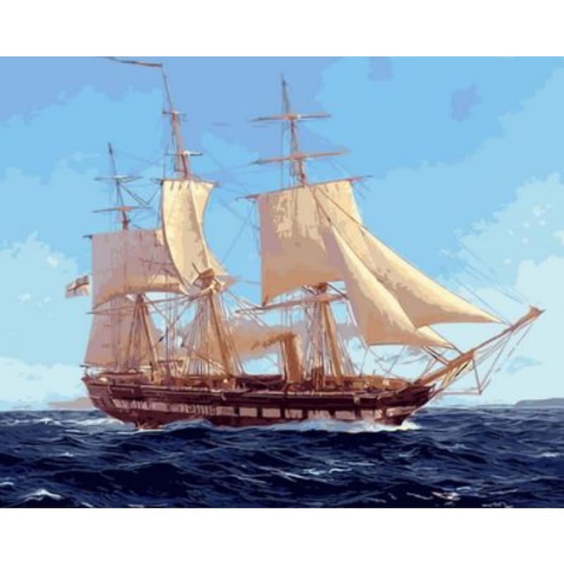 Boat Diy Paint By Numbers Kits ZXQ562 - NEEDLEWORK KITS