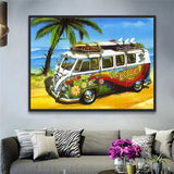 Bus Beach Summer DIY Paint By Numbers Kits FA90101 - 2