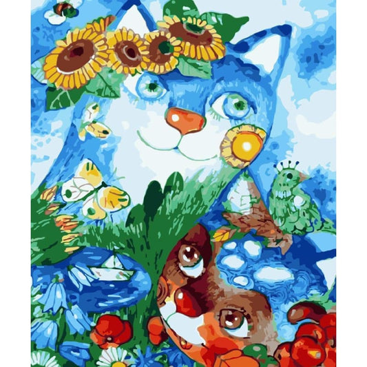 Cat Diy Paint By Numbers Kits WM-317 - NEEDLEWORK KITS