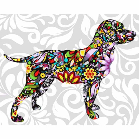 Color Dog Diy Paint By Numbers Kits WM-538 - NEEDLEWORK KITS