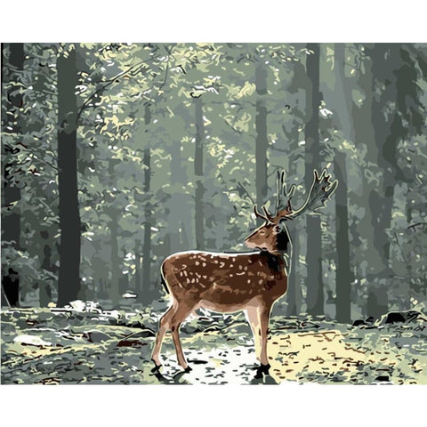 Deer Diy Paint By Numbers Kits WM-975 - NEEDLEWORK KITS