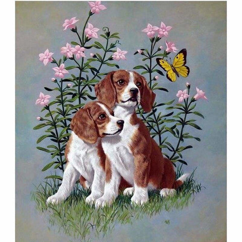 Dog Diy Paint By Numbers Kits PBN44140 - NEEDLEWORK KITS