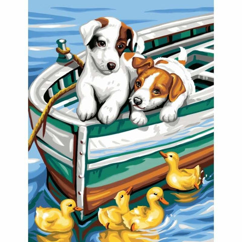 Dog Diy Paint By Numbers Kits PBN95857 - NEEDLEWORK KITS