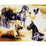 Dog Diy Paint By Numbers Kits WM-1307 - NEEDLEWORK KITS