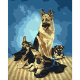 Dog Diy Paint By Numbers Kits WM-1610 - NEEDLEWORK KITS