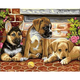 Dog Diy Paint By Numbers Kits ZXQ2211 - NEEDLEWORK KITS