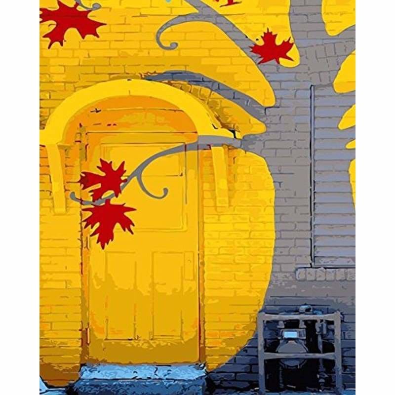 Door Diy Paint By Numbers Kits ZXQ446-18 - NEEDLEWORK KITS
