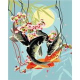 Fish Diy Paint By Numbers Kits ZXE254 - NEEDLEWORK KITS