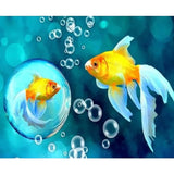 Fish Diy Paint By Numbers Kits ZXQ3199 - NEEDLEWORK KITS