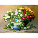 Flower Diy Paint By Numbers Kits PBN90052 - NEEDLEWORK KITS