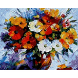 Flower Diy Paint By Numbers Kits ZXQ1445 - NEEDLEWORK KITS