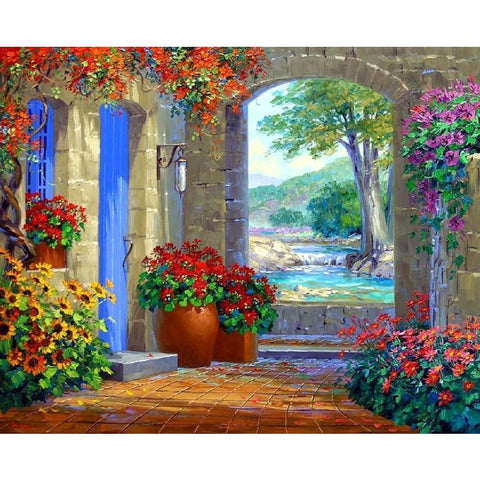 Garden Diy Paint By Numbers Kits PBN94372 - NEEDLEWORK KITS