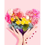 Heart Shaped Flower Diy Paint By Numbers Kits PBN92644 - NEEDLEWORK KITS