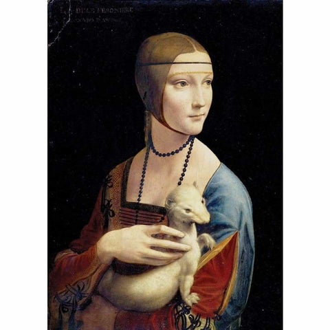 Lady By Leonardo Da Vinci Diy Paint By Numbers Kits PBN57442 - NEEDLEWORK KITS