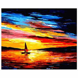 Landscape Boat Paint By Numbers Kits PBN91068 - NEEDLEWORK KITS