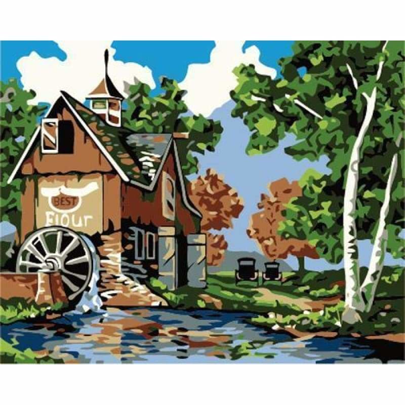 Landscape Cottage Diy Paint By Numbers Kits ZXE258 - NEEDLEWORK KITS