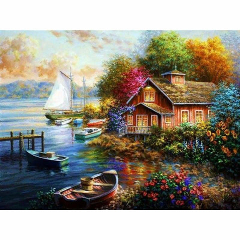 Landscape Diy Paint By Numbers Kits ZX94512 - NEEDLEWORK KITS