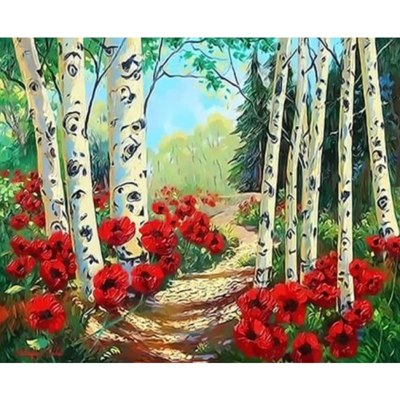 Landscape Forest Diy Paint By Numbers Kits ZXQ3387 - NEEDLEWORK KITS