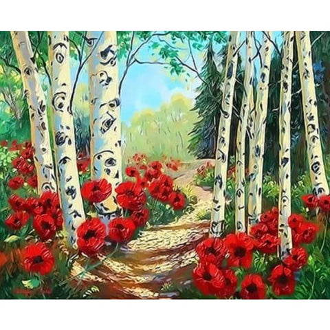 Landscape Forest Diy Paint By Numbers Kits ZXQ3387 - NEEDLEWORK KITS